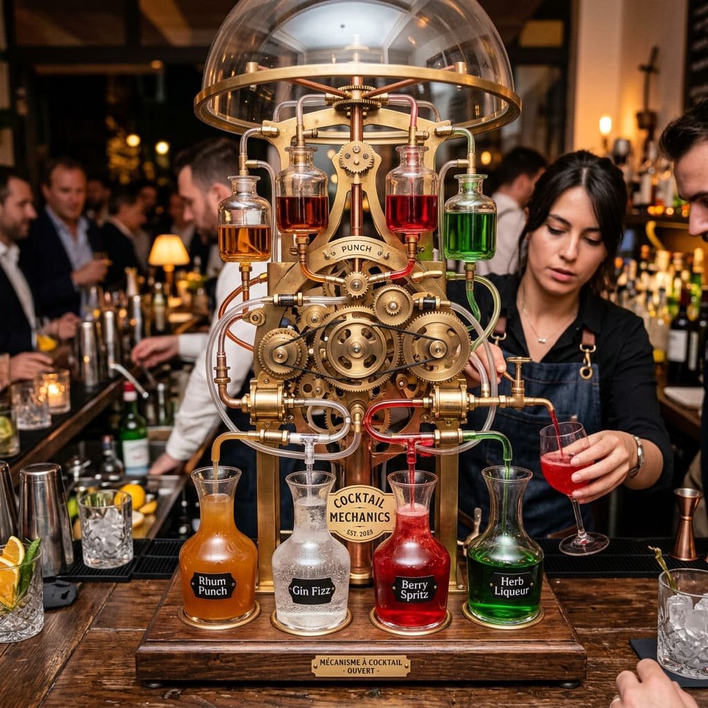 Fontaine à cocktail dans un bar