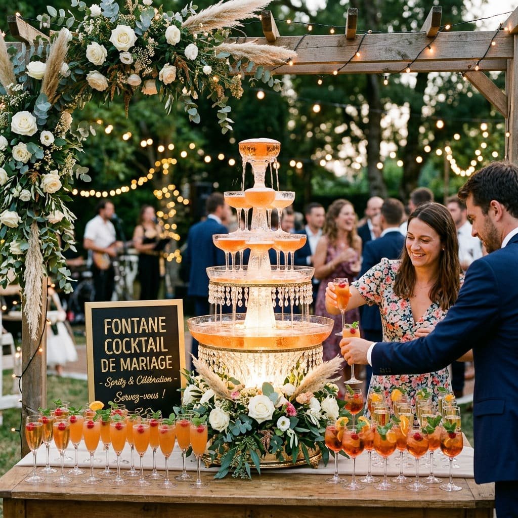 Fontaine cocktail à mariage